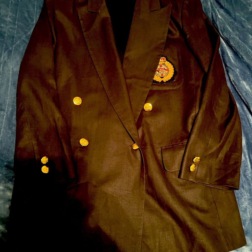 SOLD:Vintage Rafaella DoubleBreasted Blazer 100%LinenLinedBlack,12